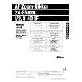 NIKON AF ZOOM-NIKKOR 24-85 F/2.8-4D IF Instrukcja Obsługi